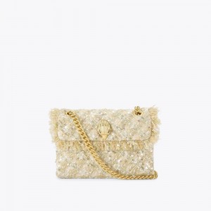 Kurt Geiger Mini Tweed Kensington Champagne | MFQATS-907