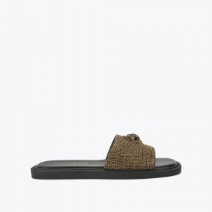 Kurt Geiger Oscar Slapi On Sandal Bronze | ZVFRGJ-279