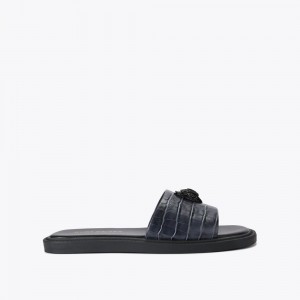Kurt Geiger Oscar Slapi Sandal Negrii | MIJLHF-056