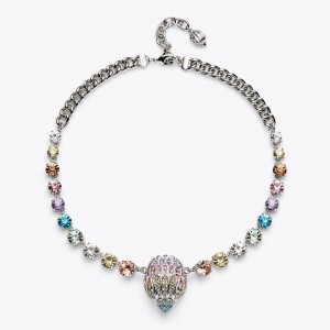 Kurt Geiger Pave Eagle Necklace Argintii | XIBUFY-392