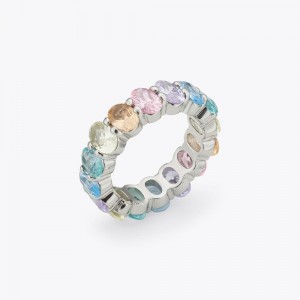 Kurt Geiger Rainbow Crystal Ring Colorati | QLCIUZ-476