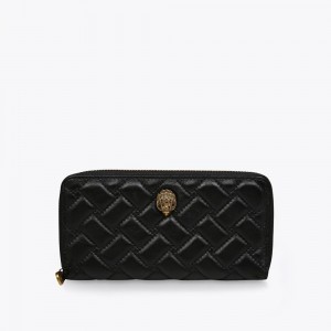 Kurt Geiger Zip Around Eagle Wallet Negrii | ILQPWT-183